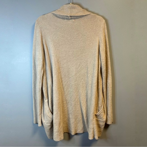 Barefoot Dreams Taupe Long Sleeve CozyChic Lite Circle Lounge Cardigan Sz M EUC - Picture 10 of 12